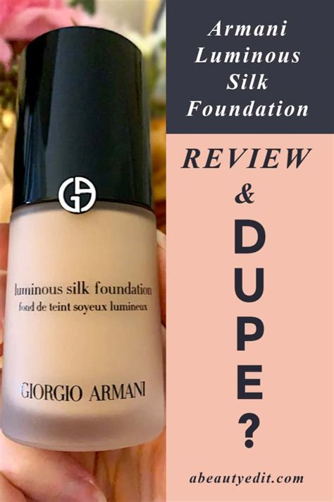 dupe for giorgio armani luminous silk foundation|armani luminous silk foundation review.